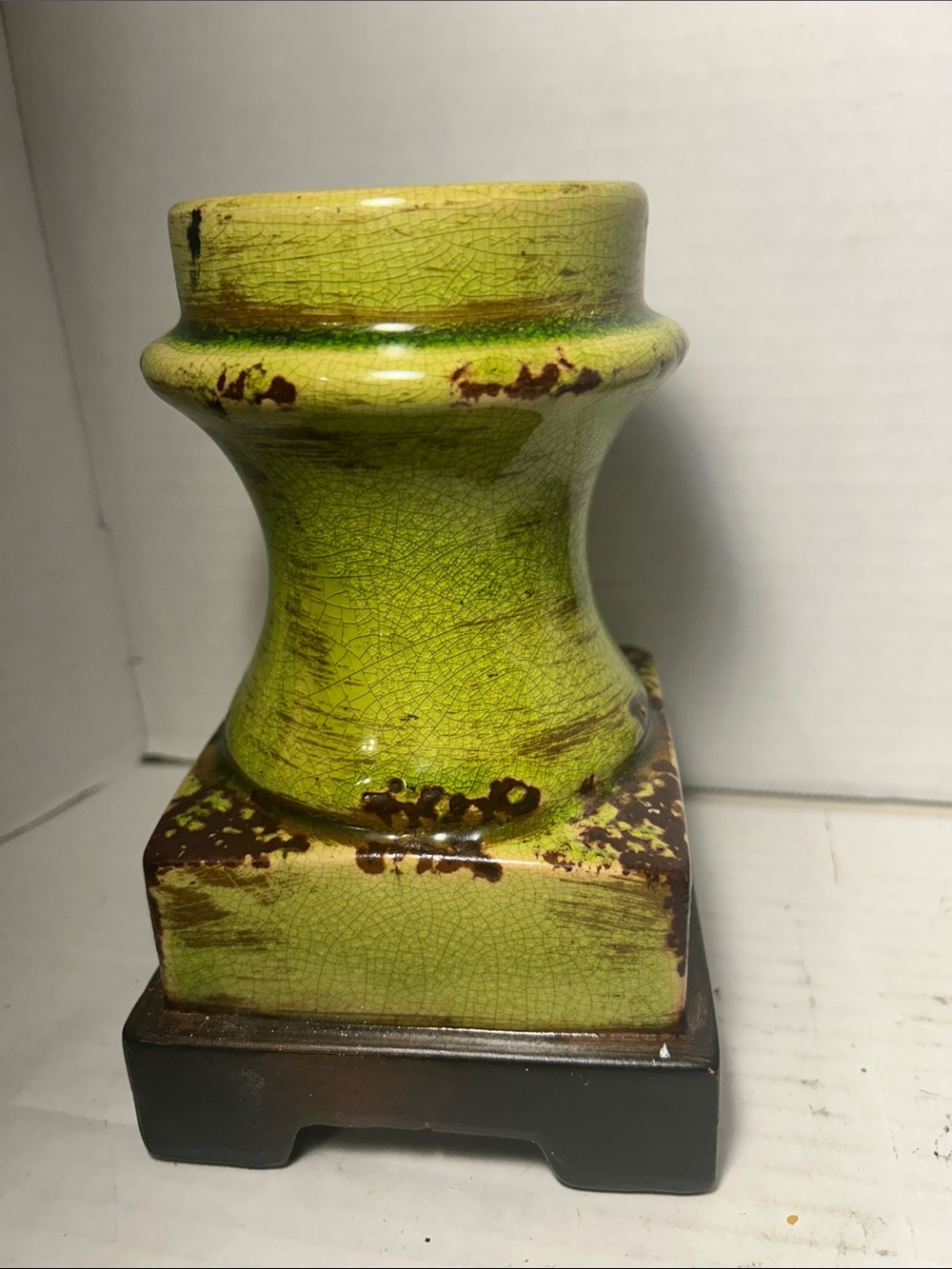 Green Ceramic Accent Pedestal - Home Accents
